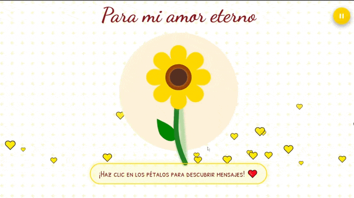 Romantic yellow flower GIF