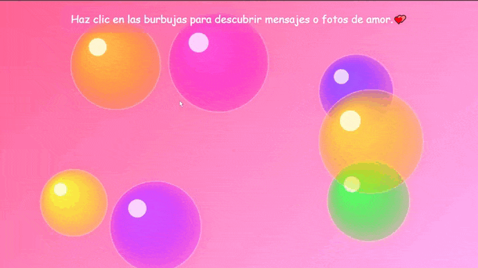 GIF de burbujas románticas