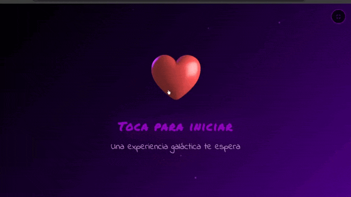 GIF de galaxia romántica